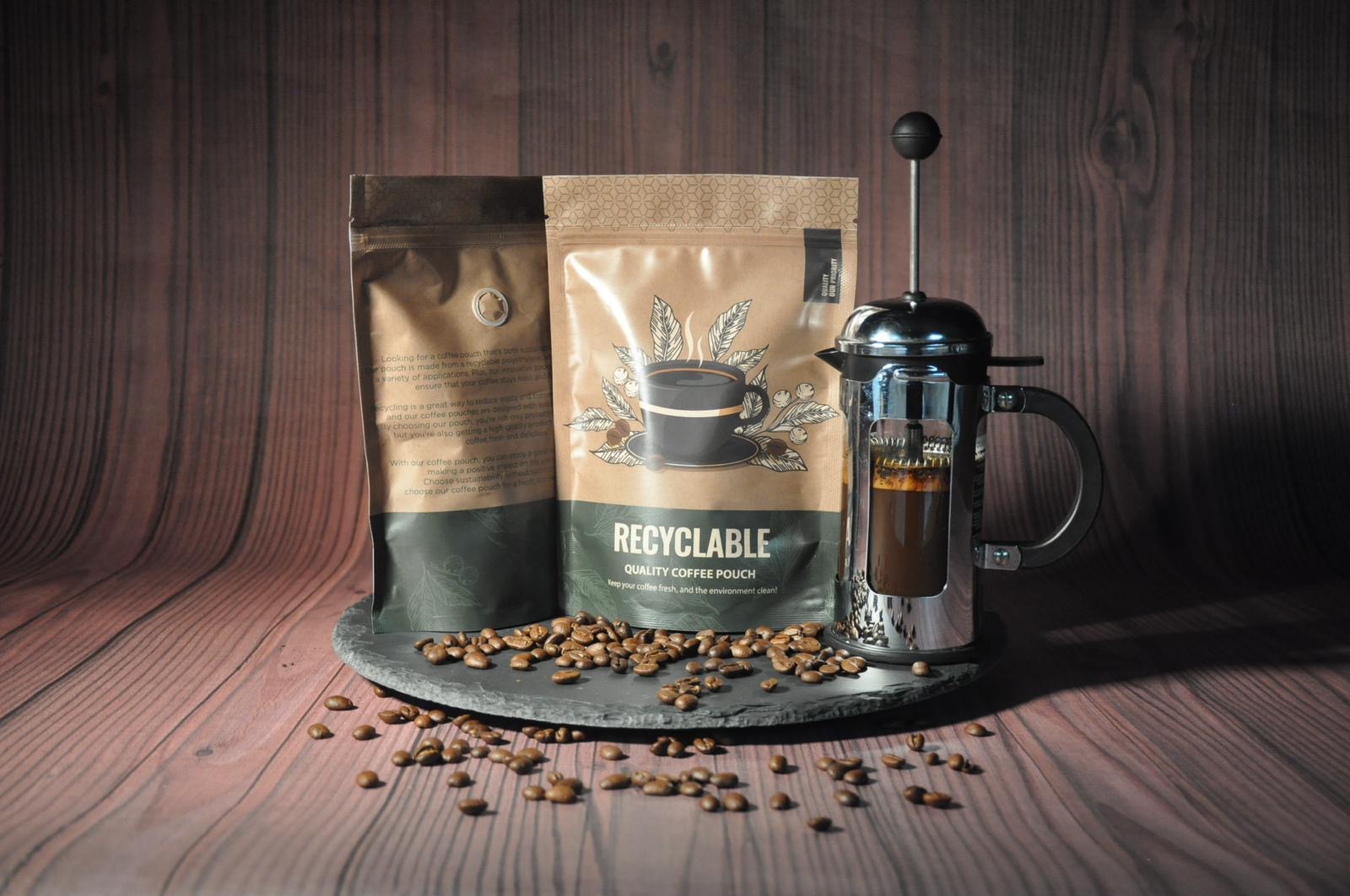 Recyclable Coffee pouch Digitally-Printed-Pouches-BakPac – Selection of digitally printed flexible pouches with full-colour branding.