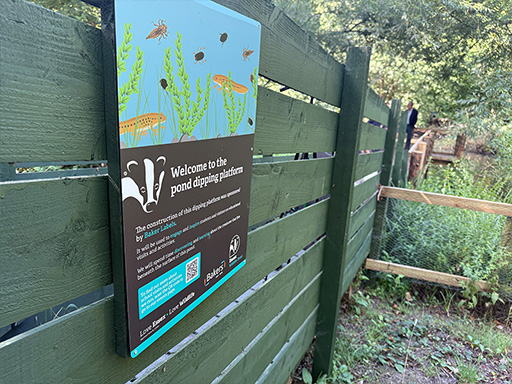 Pond Dipping Platform funded by Bakers at Hanningfield Reservoi