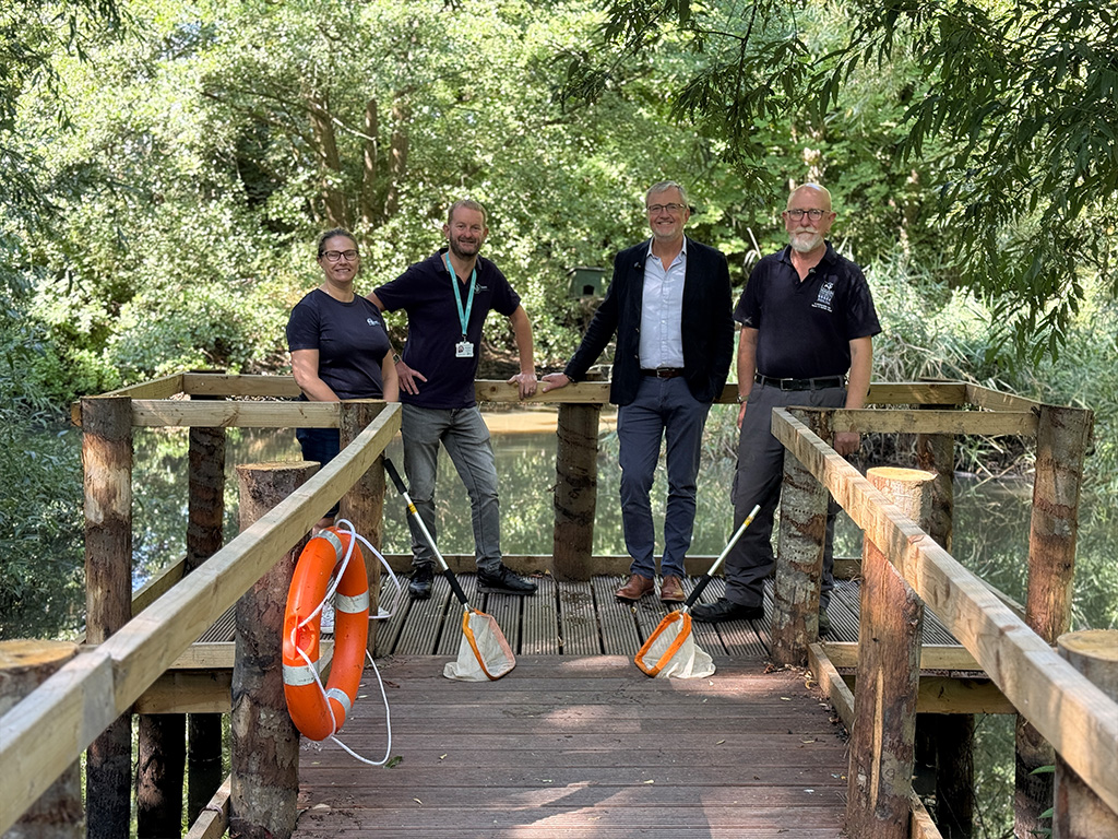 Pond Dipping Platform funded by Bakers at Hanningfield Reservoi