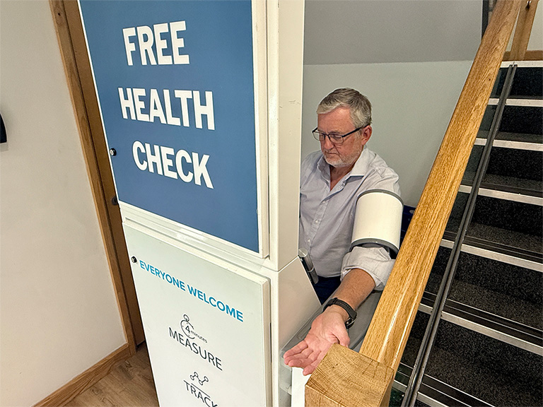 Steve takes Digital Health check Bakers Staff Wellbeing Digital Health Checks