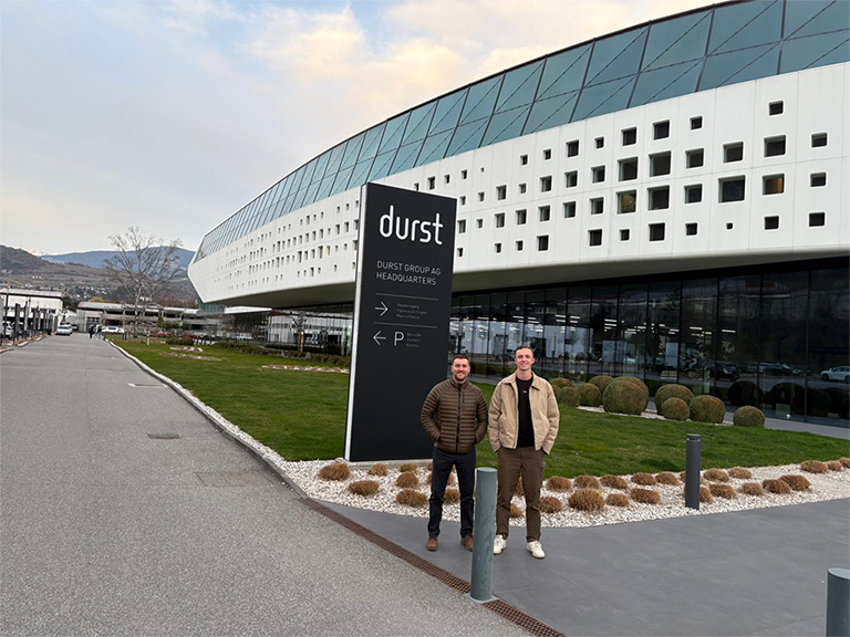 Jamie Godson and Tom Baker visit Durst in Brixen